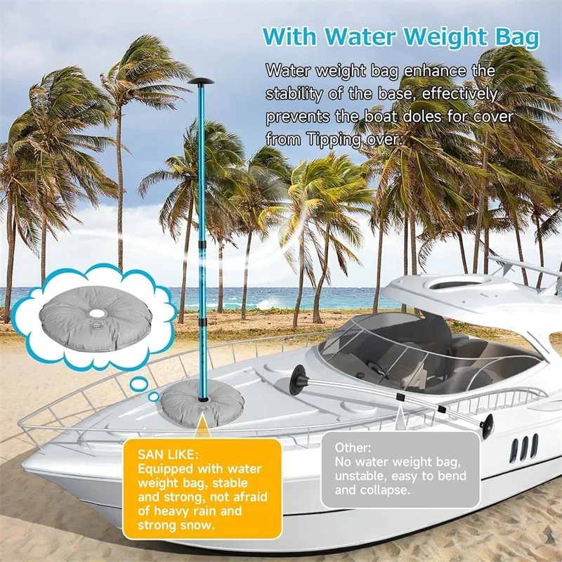 Umbrella Base Weight Water Bag Boat Cover Support Pole Water Filling Belt Beach Umbrella Water Filling PVC Tripod Weight Bag