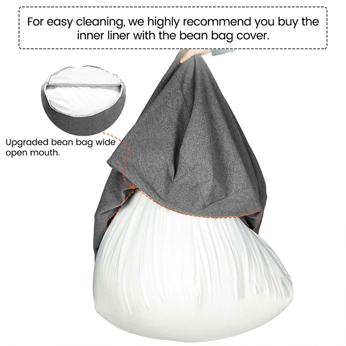 Large Bean Bag Chair Sofa Cover Comfortable Outdoor Lazy Seat Bag Couch Cover without Filler And Replacement Sofa Inner Liner