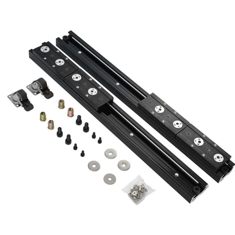 Rotating island slide rail hardware accessories pull-out island track slide translation retractable island table guide rail