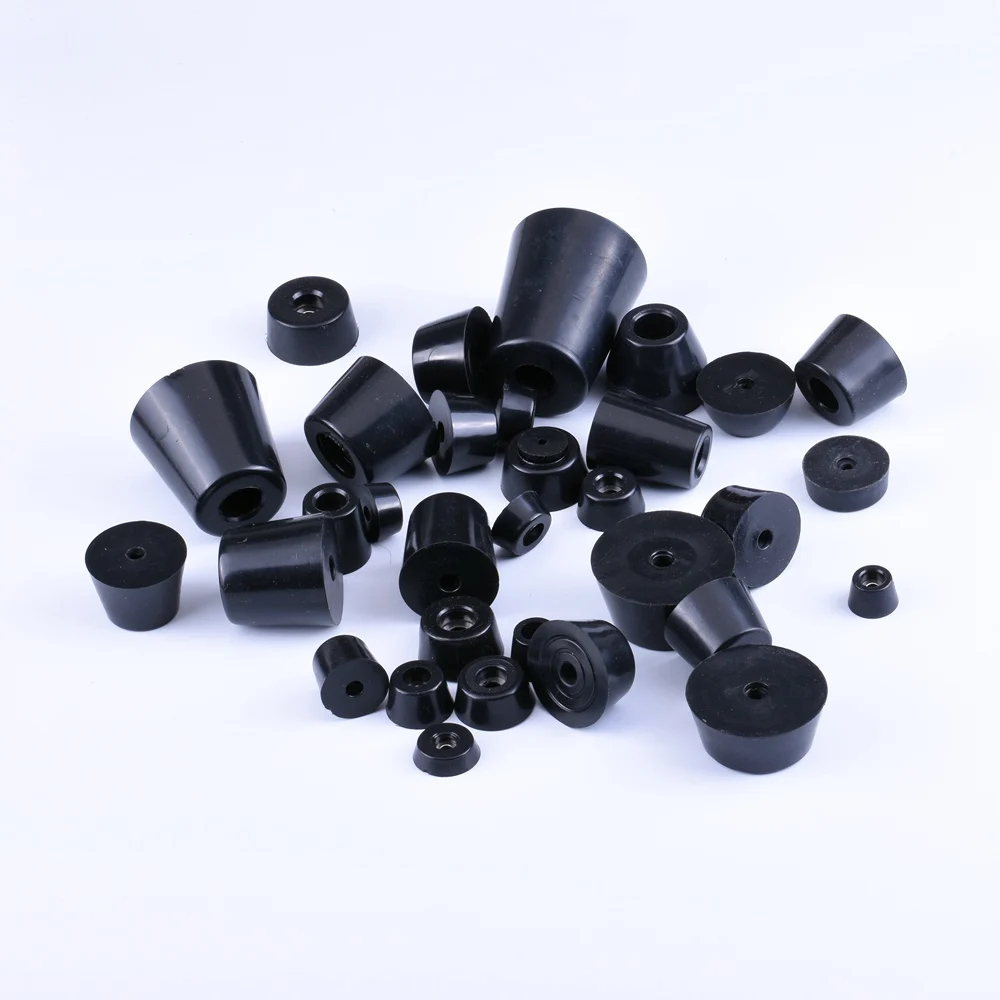 Small Shock Absorption Chair Mat Floor Protector for Desk Chair Insulation Black Non-slip Rubber Furniture Leg Pads Cabinet Legs