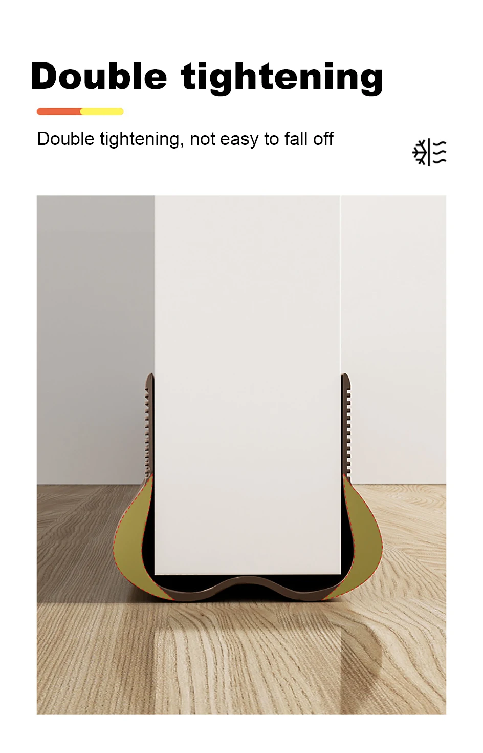 93cm Flexible Door Bottom Sealing Strip Under Door Draft Stopper Tape Door Gap Soundproofing Wind and Dust Proof Weather Strip