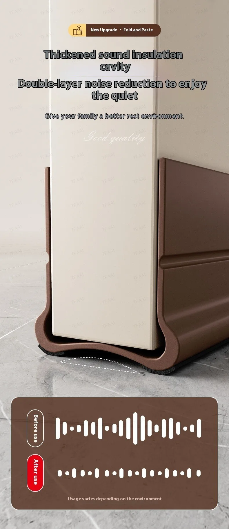 93cm Flexible Door Bottom Sealing Strip Under Door Draft Stopper Tape Door Gap Soundproofing Wind and Dust Proof Weather Strip