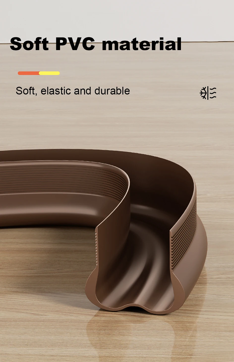 93cm Flexible Door Bottom Sealing Strip Under Door Draft Stopper Tape Door Gap Soundproofing Wind and Dust Proof Weather Strip