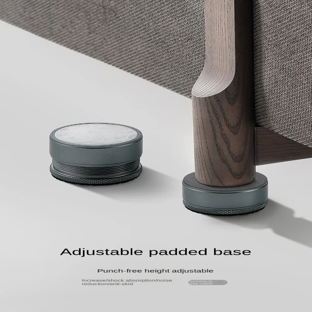 1Pc Metal Table Feet  Bed Cushion Chair Risers Feet Leg Lift Furniture Extra Raisers Non-slip Pads For Table Couch Chair Cabinet