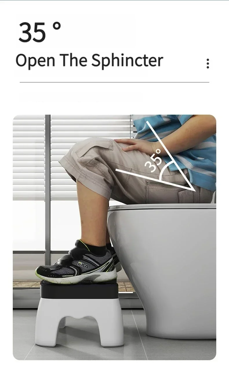Household Toilet Squatting Stool Removable Non-slip Adult Toilet Seat Portable Thickened Foot Step Stool Bathroom Accessories