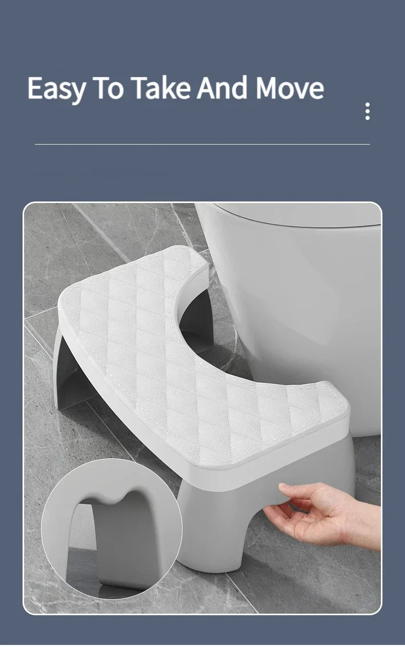 Household Toilet Squatting Stool Removable Non-slip Adult Toilet Seat Portable Thickened Foot Step Stool Bathroom Accessories