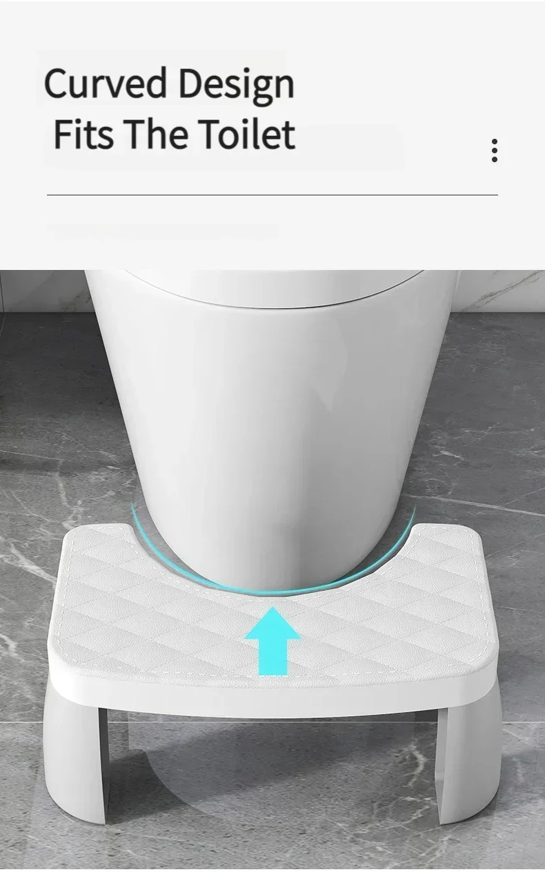 Household Toilet Squatting Stool Removable Non-slip Adult Toilet Seat Portable Thickened Foot Step Stool Bathroom Accessories