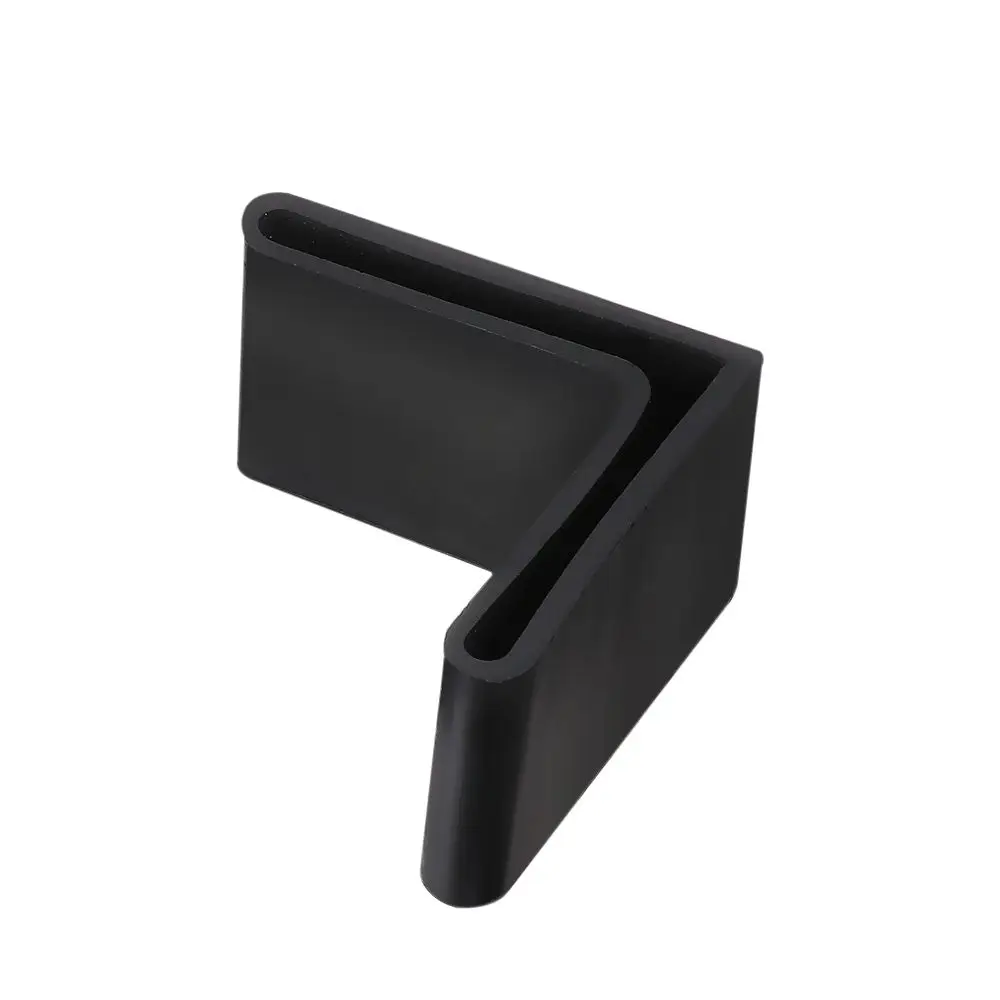 4PCS Slotted Angle Bar Shelf Iron Bed L Type Rubber Base Foot Pad Foot Cover Protective Rubber Sleeve