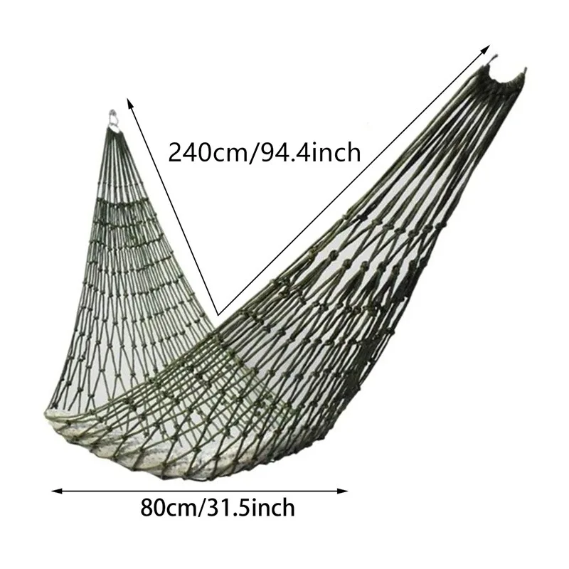 1/3/5PCS Portable Garden Outdoor Thickened Nylon Rope Hammock Indoor Mesh Hammock Portable Simple Hammock Swing Chair Camping