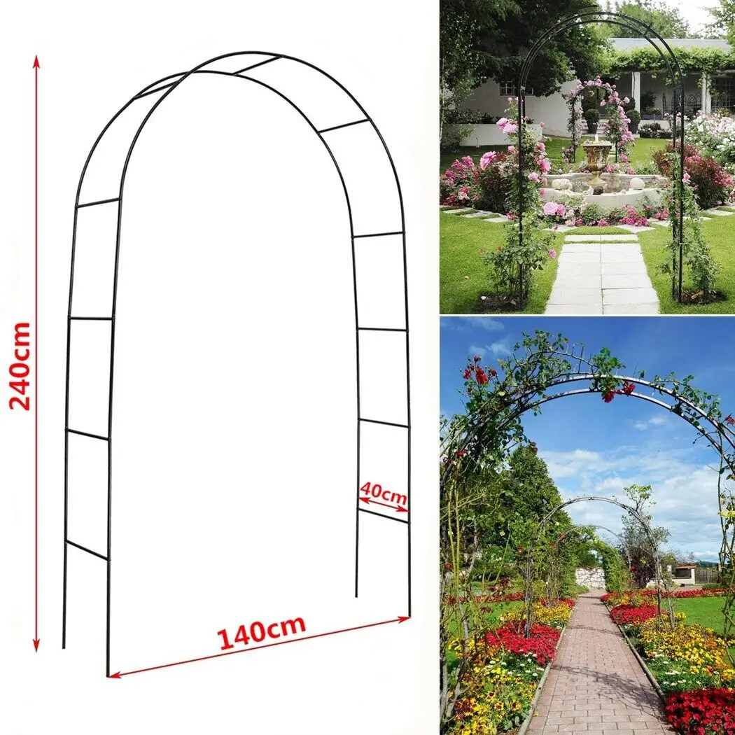 Metal Garden Arch Climbing Plant Trellis Outdoor Arbors Wedding Arch