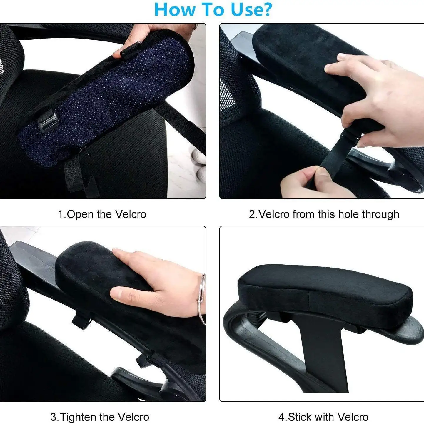 Chair Armrest Cushions Elbow Pillow Pressure Relief Office Chair Gaming Chair Armrest with Memory Foam Armrest Pads