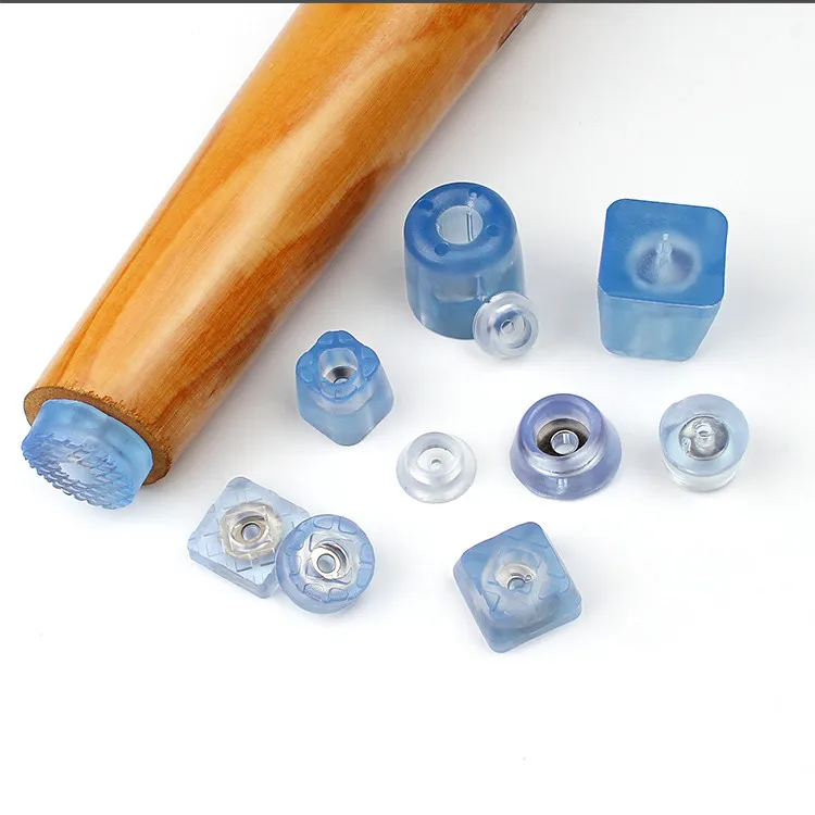 4pcs Rubber Transparent Non-slip Chair Leg Furniture Table Floor Feet Cover With Screws Mute Sofa Stool Protector Accessories