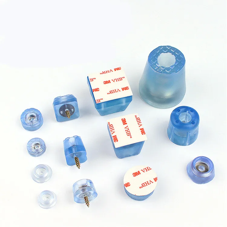 4pcs Rubber Transparent Non-slip Chair Leg Furniture Table Floor Feet Cover With Screws Mute Sofa Stool Protector Accessories