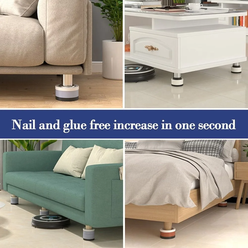 Raise Height Bed Lifts Non-slip Bed Riser Shockproof Legs for Furniture Durable Furniture Booster Anti Vibration Pads