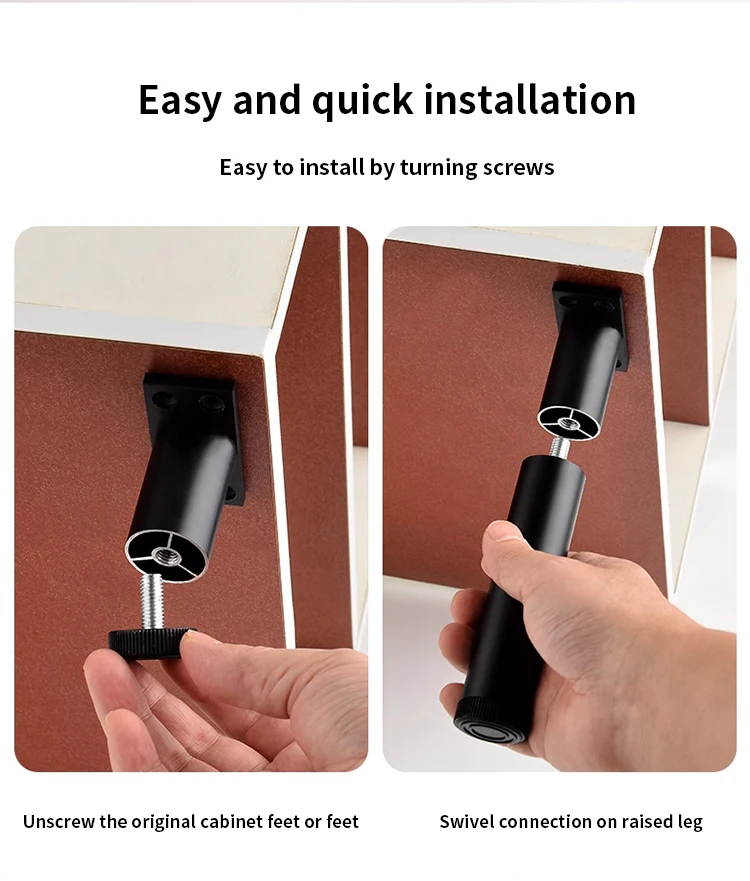 Adjustable furniture support foot cushion round tube bracket heightened washing machine refrigerator shoe cabinet heightenedfeet