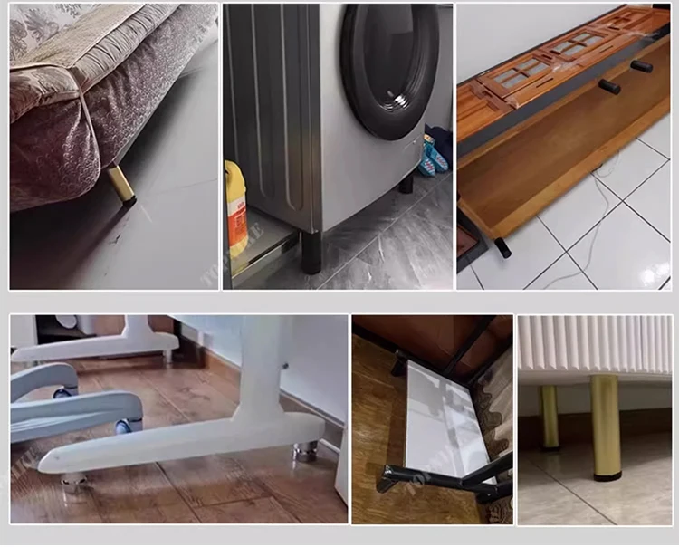 Adjustable furniture support foot cushion round tube bracket heightened washing machine refrigerator shoe cabinet heightenedfeet