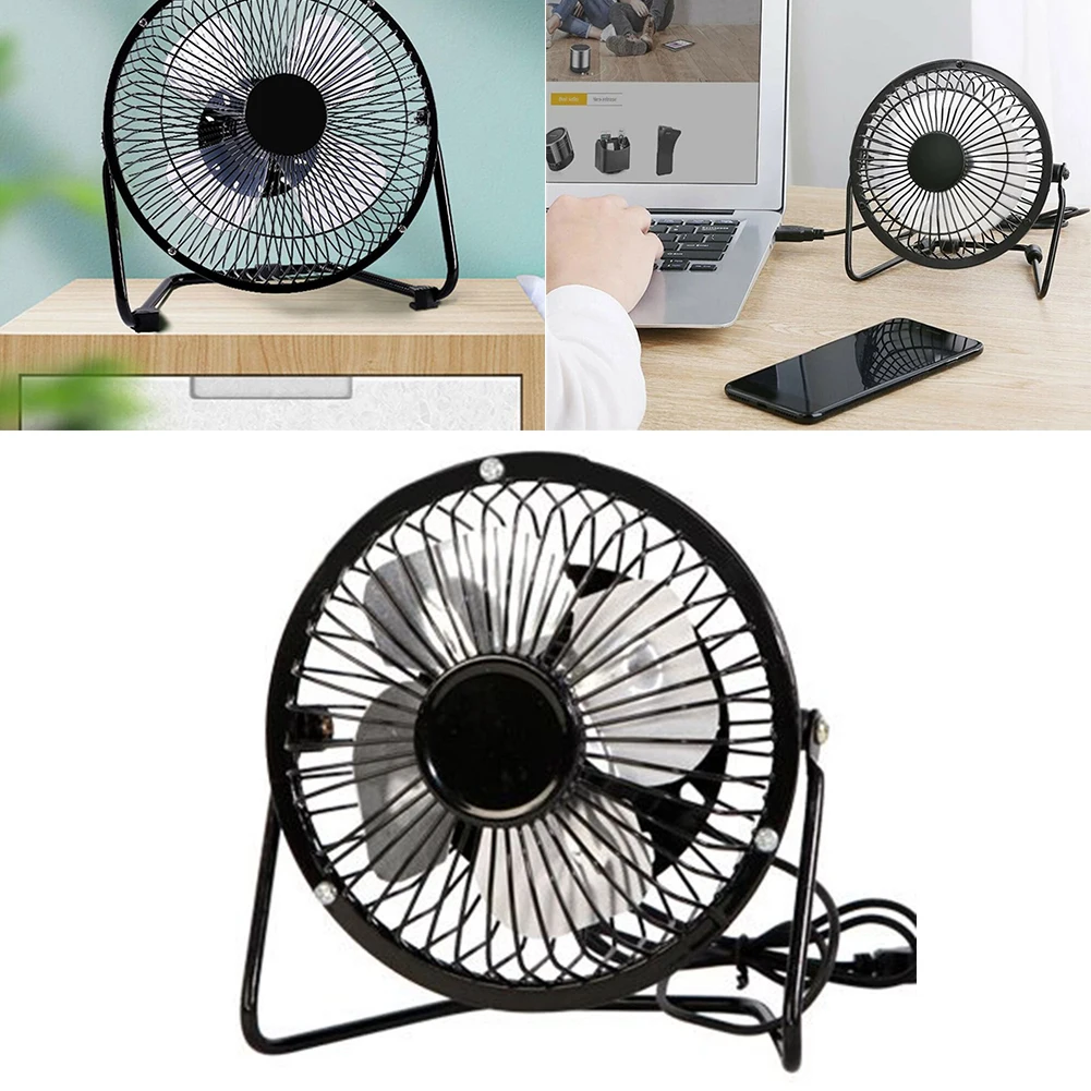 Mini Fan USB Fan 14.5*15cm Black Lightweight Rotatable USB Powered Emergencies And Outdoor Work High Quality Summer