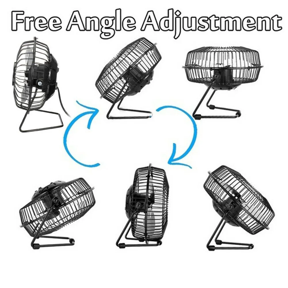 Mini Fan USB Fan 14.5*15cm Black Lightweight Rotatable USB Powered Emergencies And Outdoor Work High Quality Summer