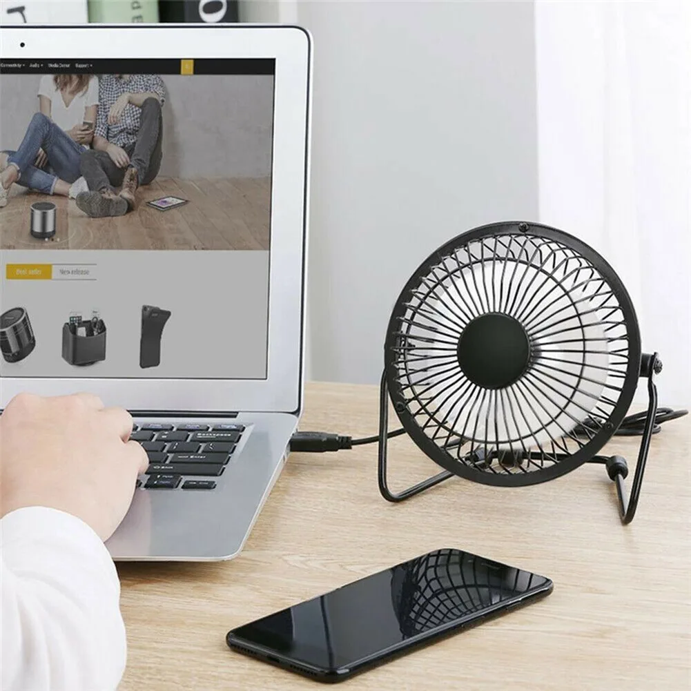 Mini Fan USB Fan 14.5*15cm Black Lightweight Rotatable USB Powered Emergencies And Outdoor Work High Quality Summer