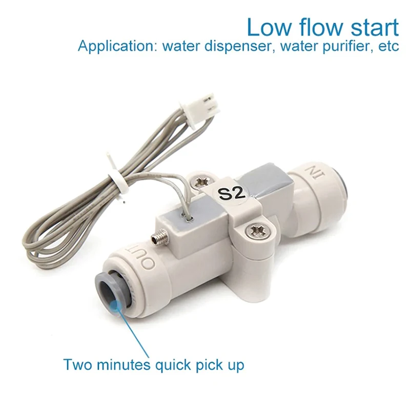 For Water Purifier Dispenser High Performance 1/4" Water Flow Switch Plastic Water Flow Switch Water Flow Control Sensor