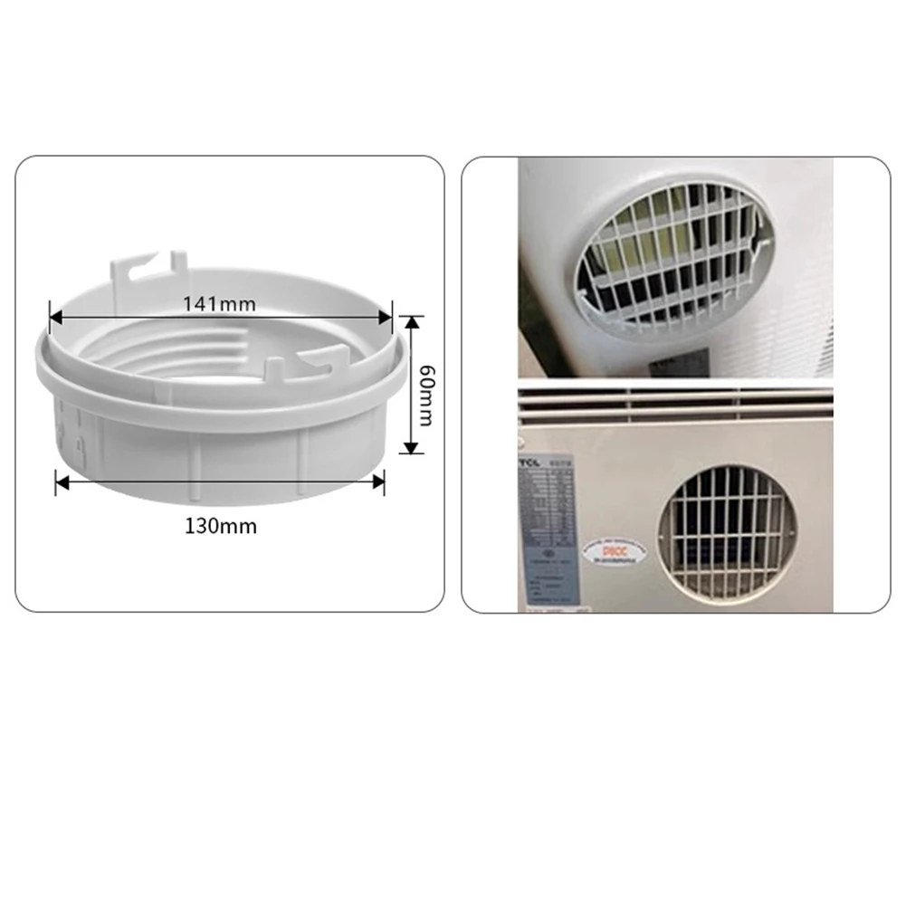For TCL Air Conditioner Exhaust Duct Connector 130mm Size Made From ABS For Long Lasting Use And Optimal Airflow