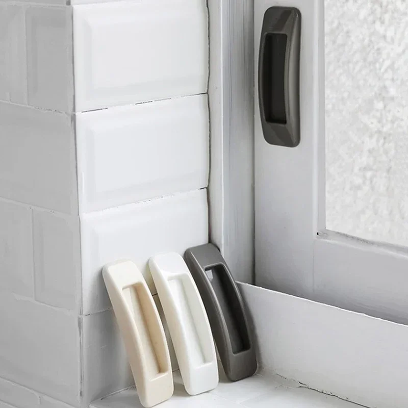 2/4/8Pcs Self Adhesive Sliding Door Handles for Doors Glass Window Cabinet Drawer Wardrobe Handle Push-pull Home Supplies