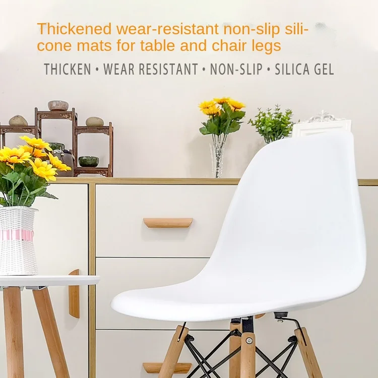 16Pcs Chair Leg Caps Rubber Feet Protector Pads Non-slip Transparent Table Covers Plugs Furniture Leveling Feet Home Decor
