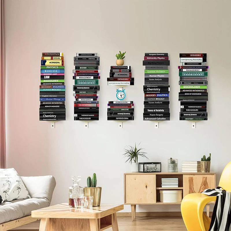 Wall Bookcases Living Room Storage Furniture Bookcase Shelves Modern Metal Multifunction Organizers Bookshelf Creative Design