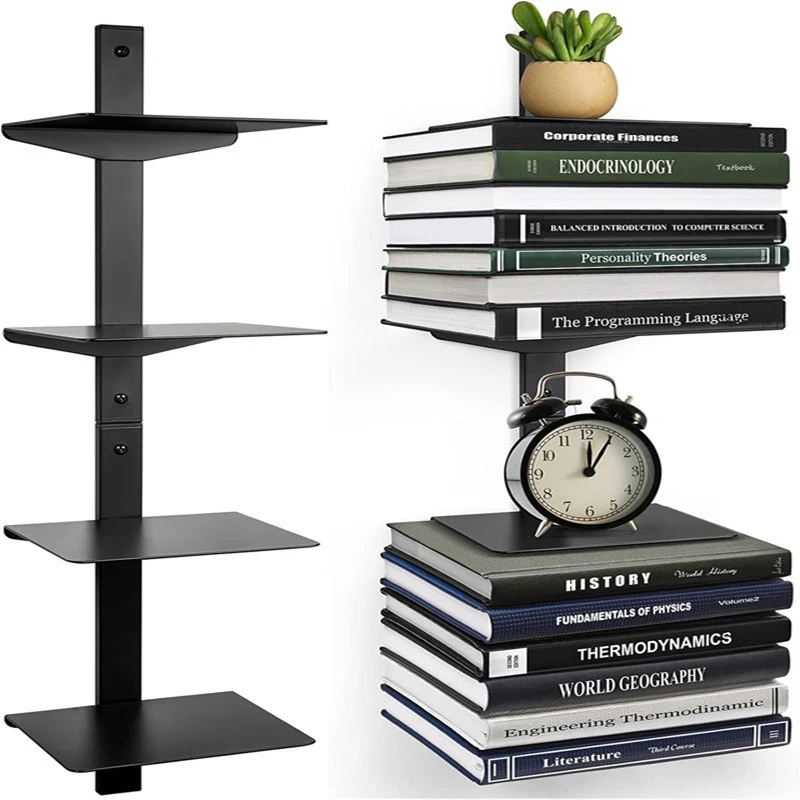 Wall Bookcases Living Room Storage Furniture Bookcase Shelves Modern Metal Multifunction Organizers Bookshelf Creative Design