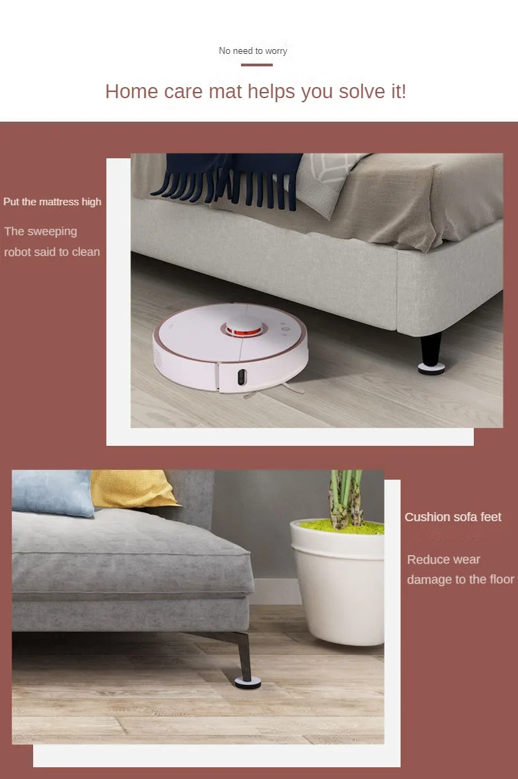 Self Adhesive Chair Leg Pads thick Felt Table Chair Sofa Heighten Foot Pad Anti-Slip Mute Furniture Legs Floor Protectors