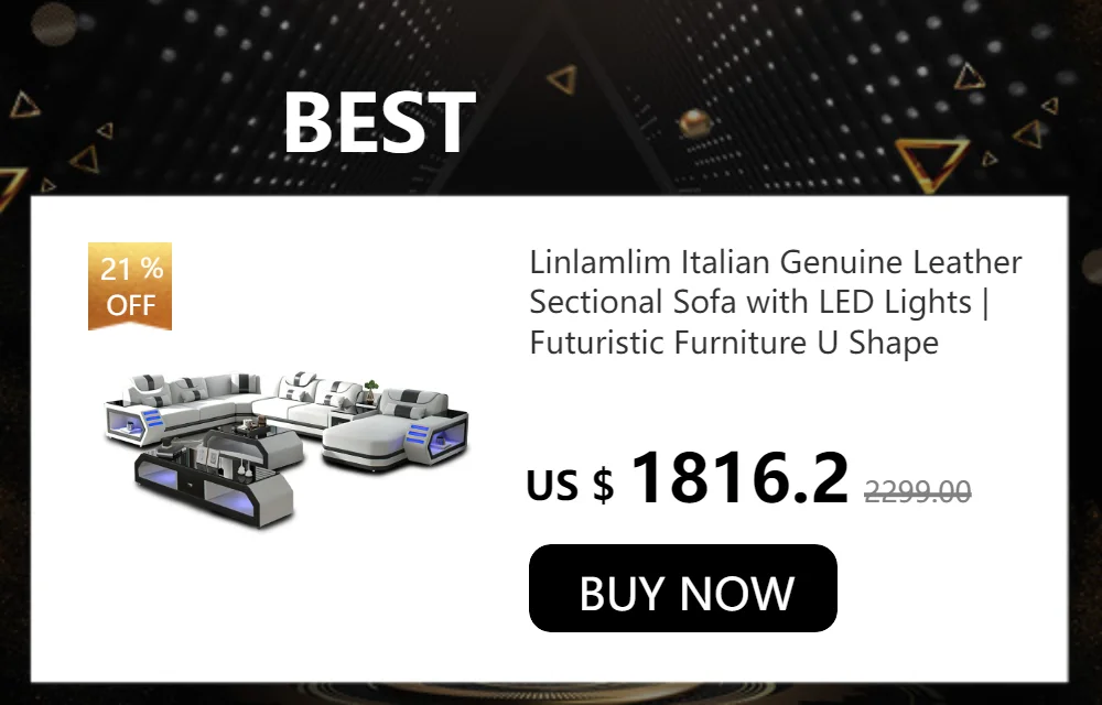 Luxury L-Shaped Genuine Leather Sectional Sofa Sets with USB, Bluetooth Speaker - Linlamlim Living Room Italian Leather Couches