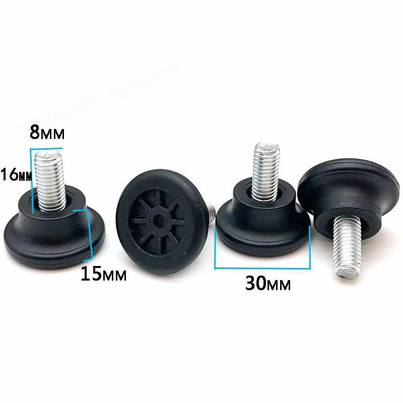 4-50Pcs PP Plastic Adjustable Feet Pad Screw M6 M8 M10 Table Chair Balck Leveling Foot Pad Furniture Leg Anti-shock Protection