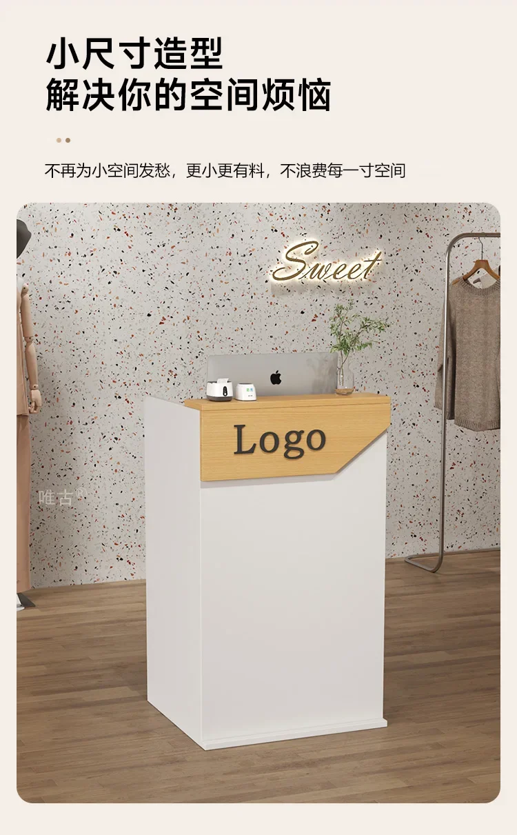 Salon Hairs Reception Desk For Modern Salon Professional Bar Counter Beauty Luxury Simple Resepsiyon Masası Commercial Furniture