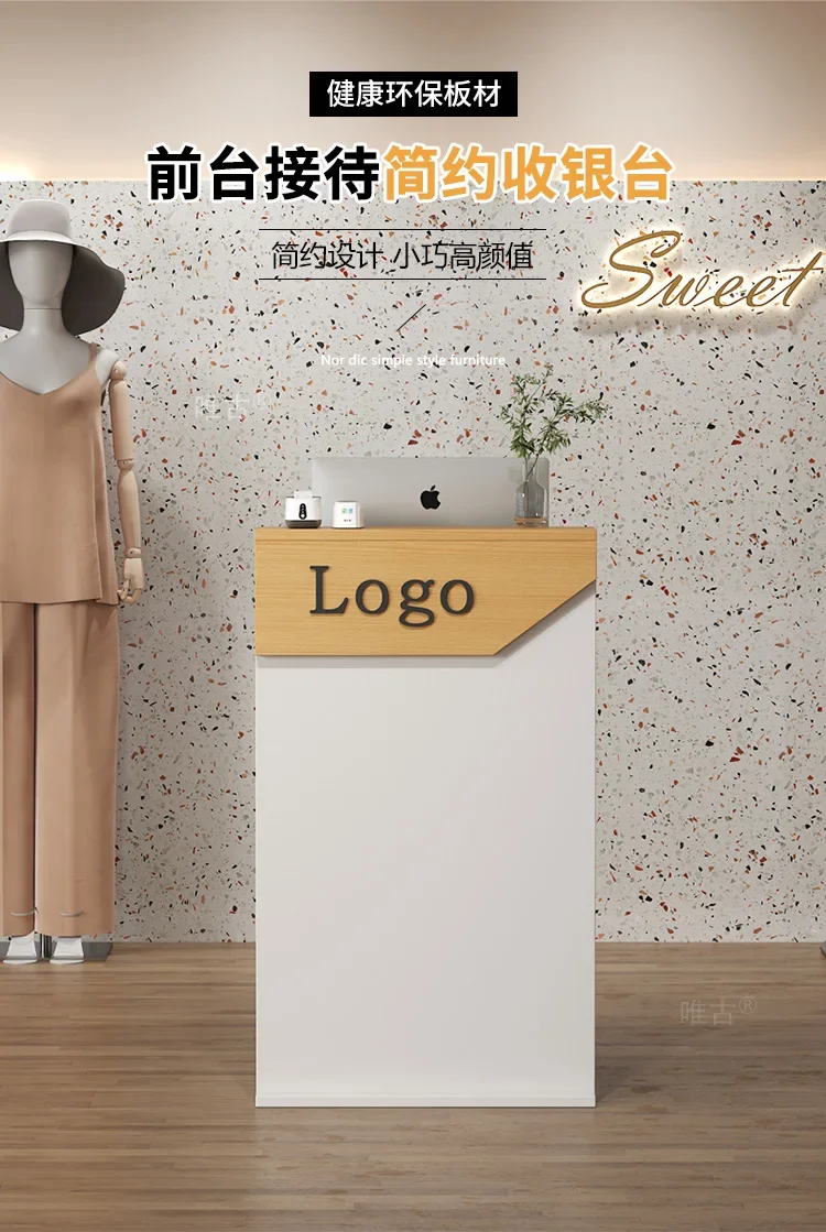 Salon Hairs Reception Desk For Modern Salon Professional Bar Counter Beauty Luxury Simple Resepsiyon Masası Commercial Furniture