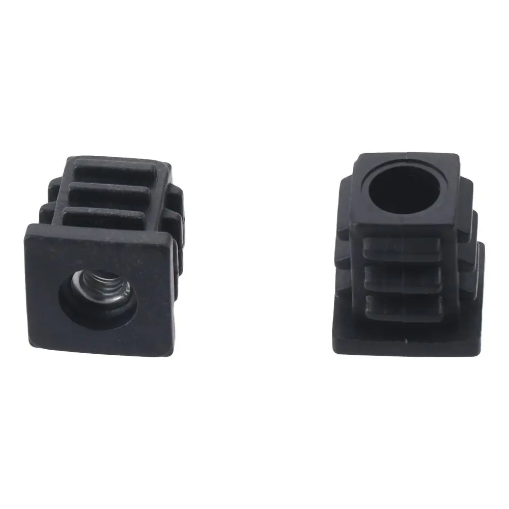 Fashion Square Pipe Plugs Plastic Wihtout M6 Hole Blanking End Caps Adjustable Balance Plug Nut Foot Pad Outside