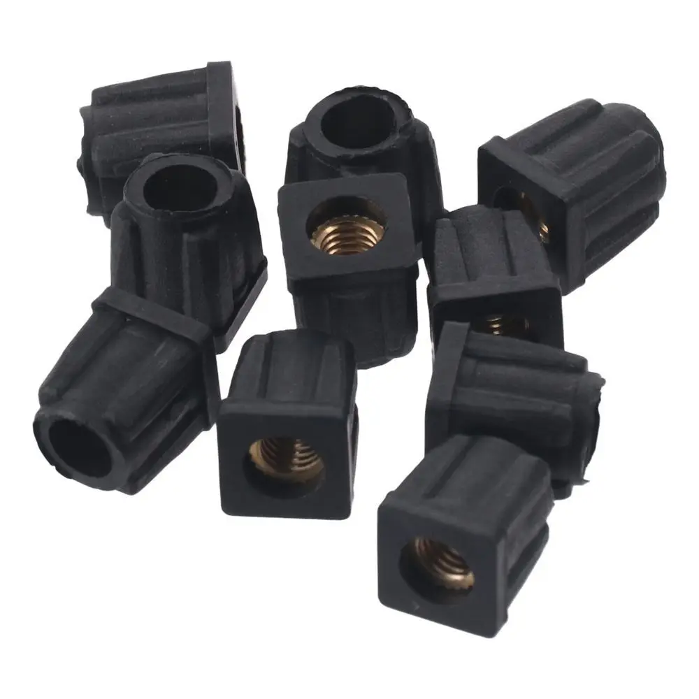 Fashion Square Pipe Plugs Plastic Wihtout M6 Hole Blanking End Caps Adjustable Balance Plug Nut Foot Pad Outside