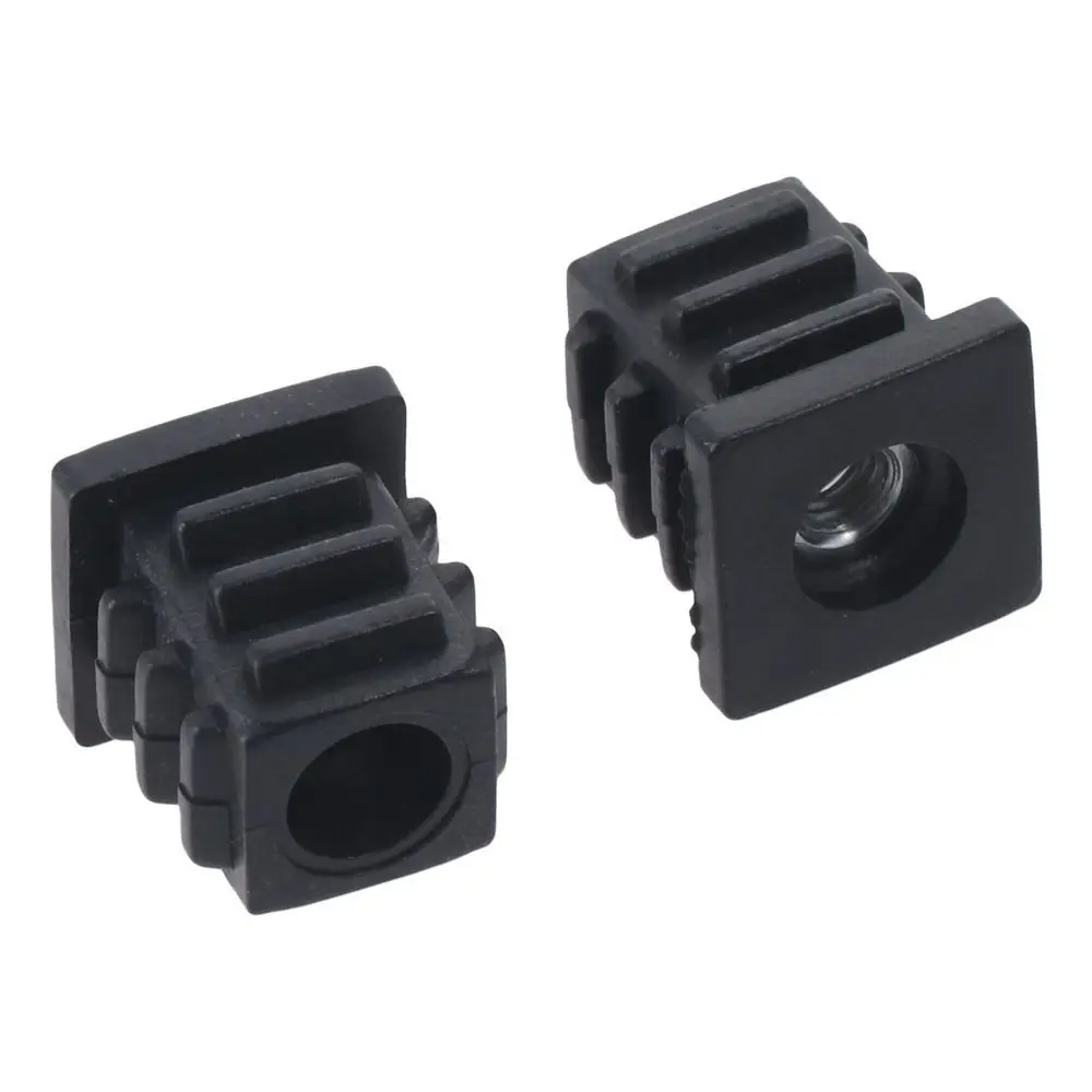 Fashion Square Pipe Plugs Plastic Wihtout M6 Hole Blanking End Caps Adjustable Balance Plug Nut Foot Pad Outside