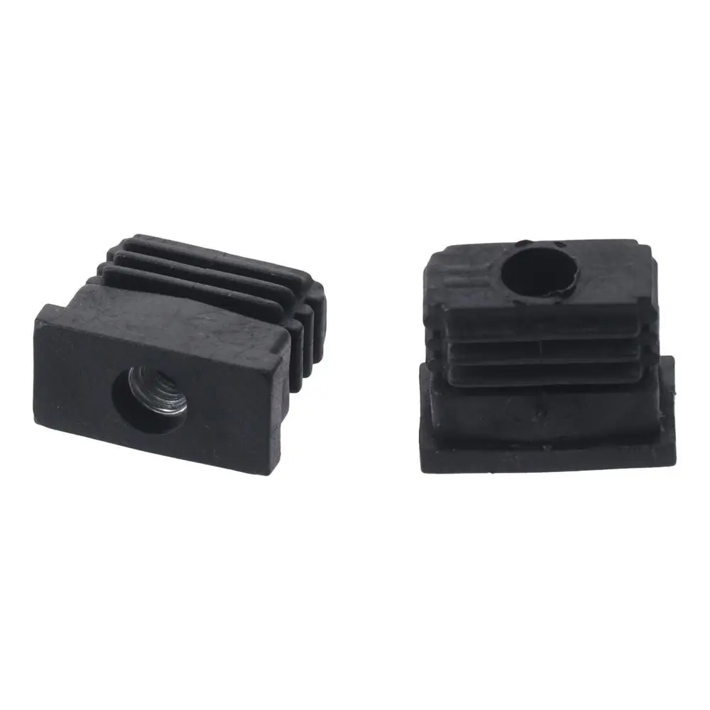 Fashion Square Pipe Plugs Plastic Wihtout M6 Hole Blanking End Caps Adjustable Balance Plug Nut Foot Pad Outside