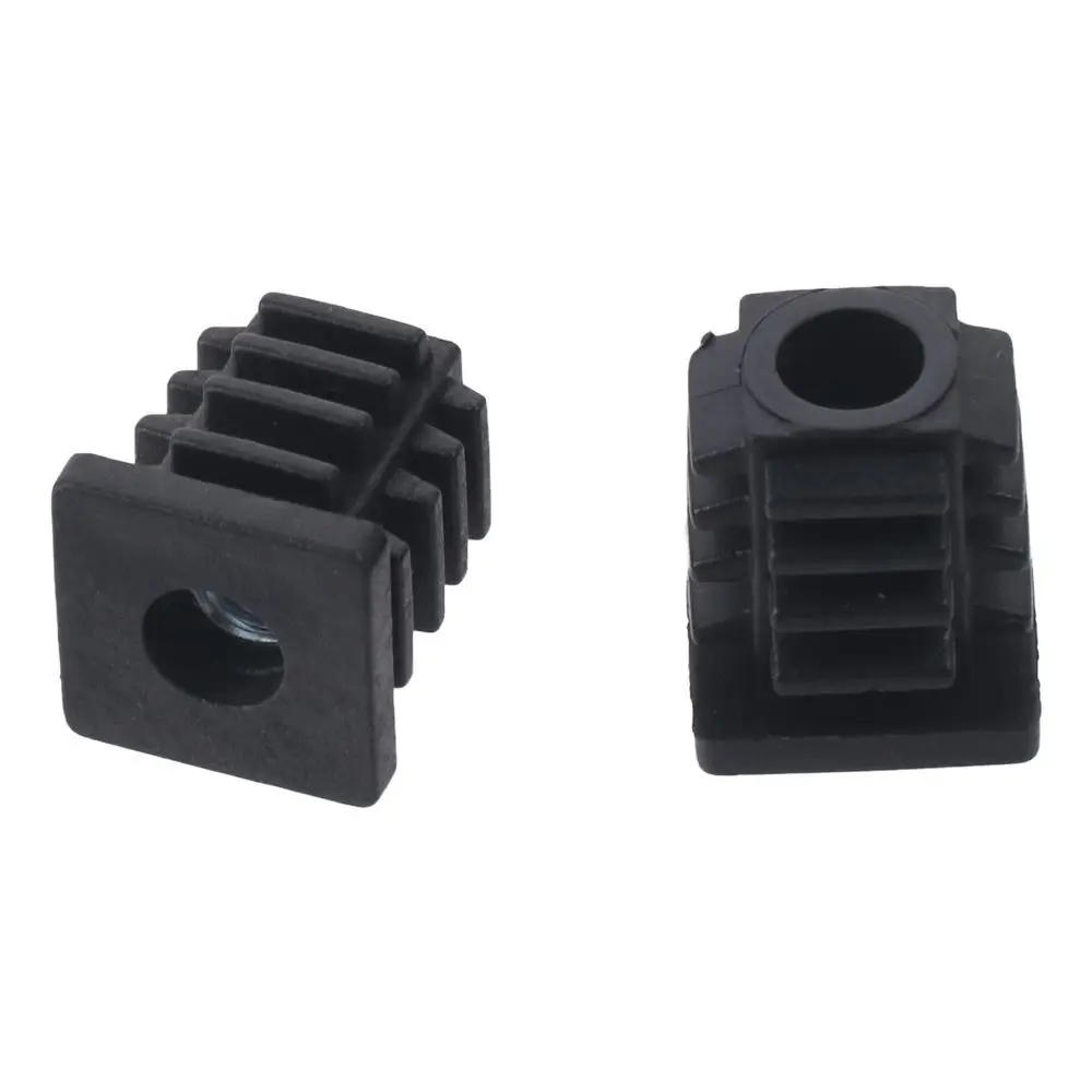 Fashion Square Pipe Plugs Plastic Wihtout M6 Hole Blanking End Caps Adjustable Balance Plug Nut Foot Pad Outside