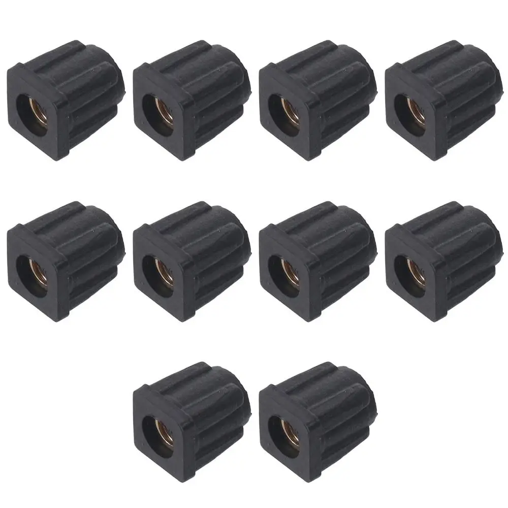 Fashion Square Pipe Plugs Plastic Wihtout M6 Hole Blanking End Caps Adjustable Balance Plug Nut Foot Pad Outside
