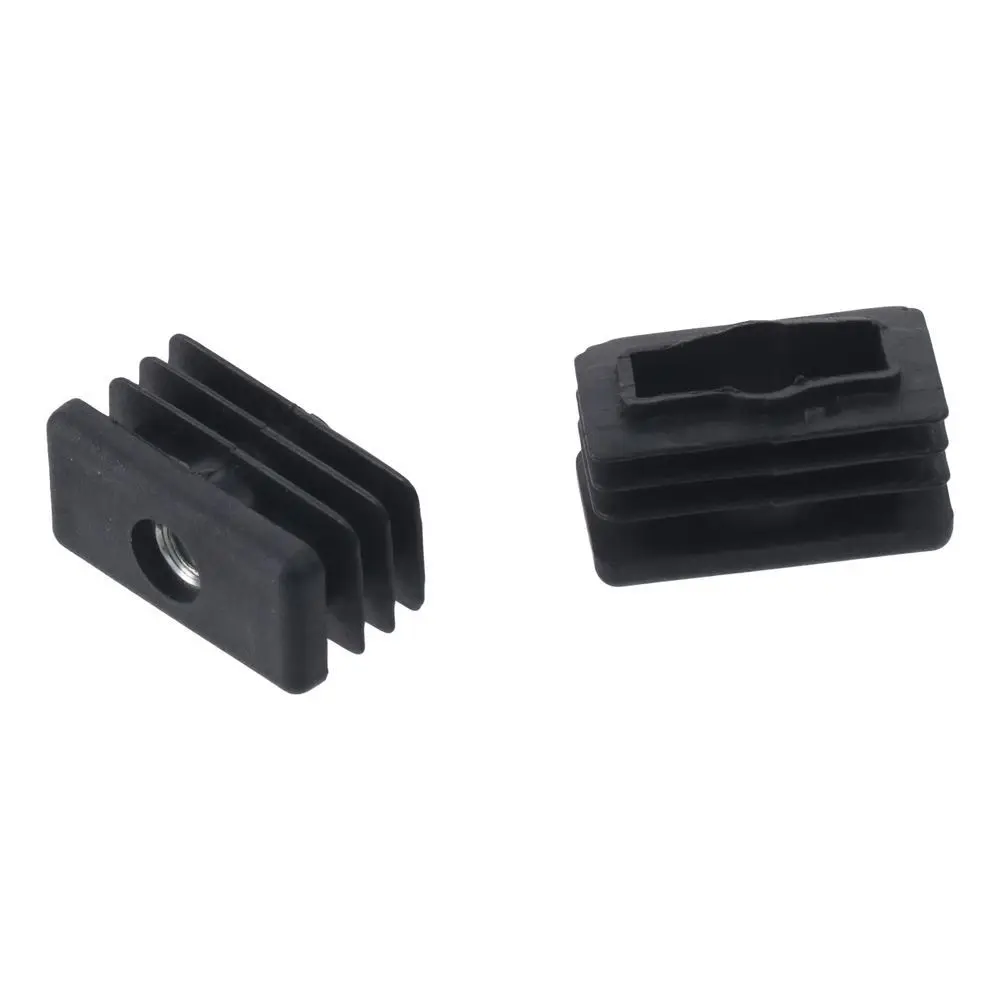 Fashion Square Pipe Plugs Plastic Wihtout M6 Hole Blanking End Caps Adjustable Balance Plug Nut Foot Pad Outside