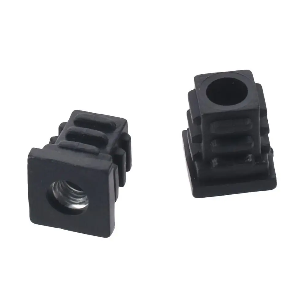 Fashion Square Pipe Plugs Plastic Wihtout M6 Hole Blanking End Caps Adjustable Balance Plug Nut Foot Pad Outside