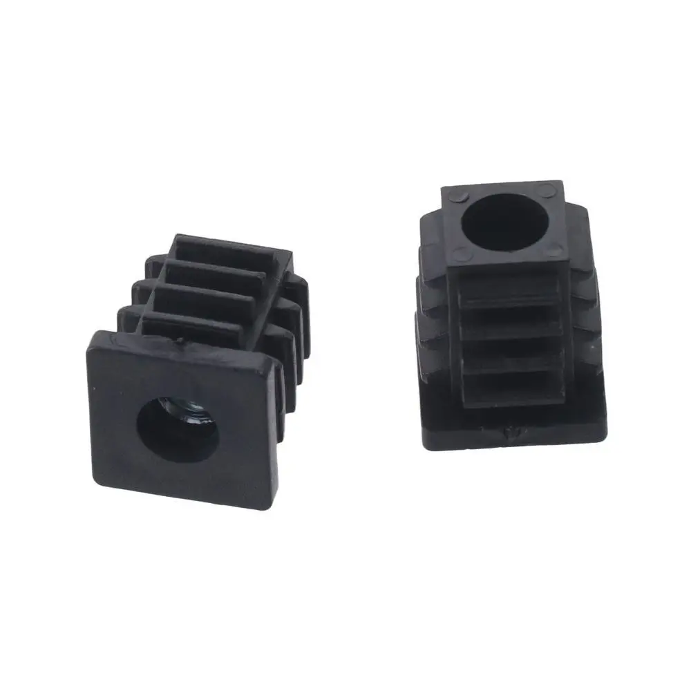 Fashion Square Pipe Plugs Plastic Wihtout M6 Hole Blanking End Caps Adjustable Balance Plug Nut Foot Pad Outside