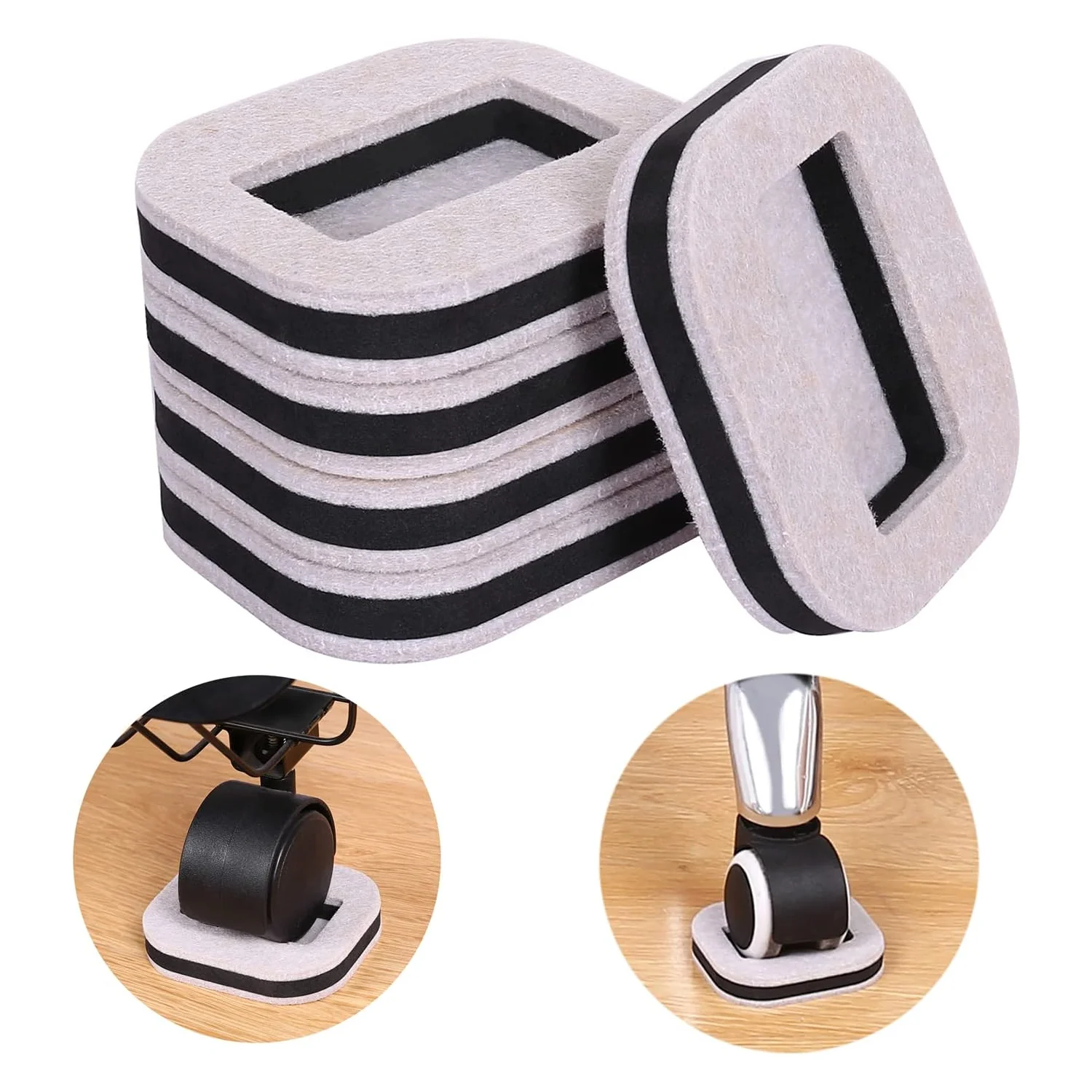 Office Chair Wheel Stopper Furniture Caster Cups Wood Floor Protectors Anti Vibration Pad Chair Roller Feet Anti-slip Mat