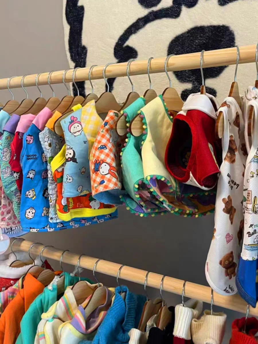 Pet Hanger Internet Celebrity Dog Clothes Rack Dog Clothes Rack Cabinet Solid Wood Storage Small Coat Rack Cat Floor Type