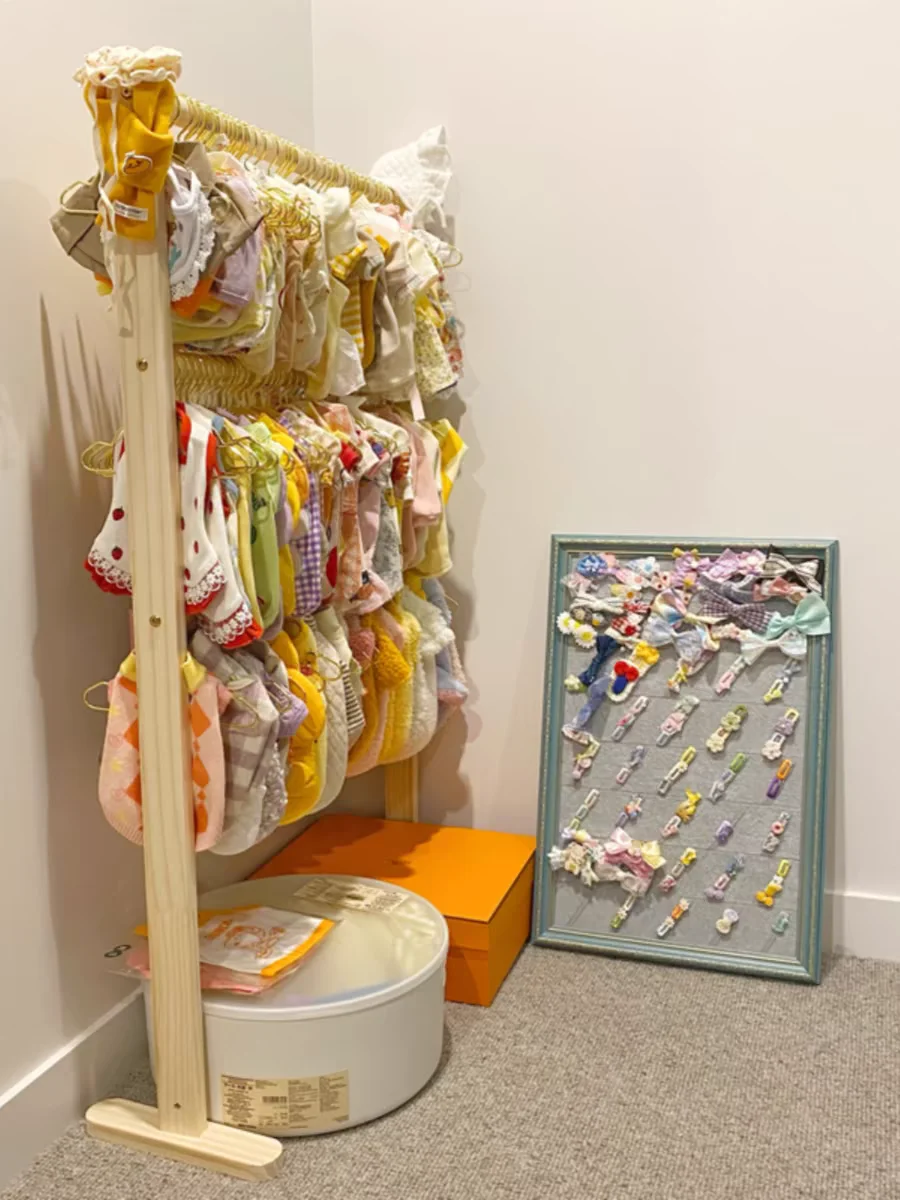 Pet Hanger Internet Celebrity Dog Clothes Rack Dog Clothes Rack Cabinet Solid Wood Storage Small Coat Rack Cat Floor Type