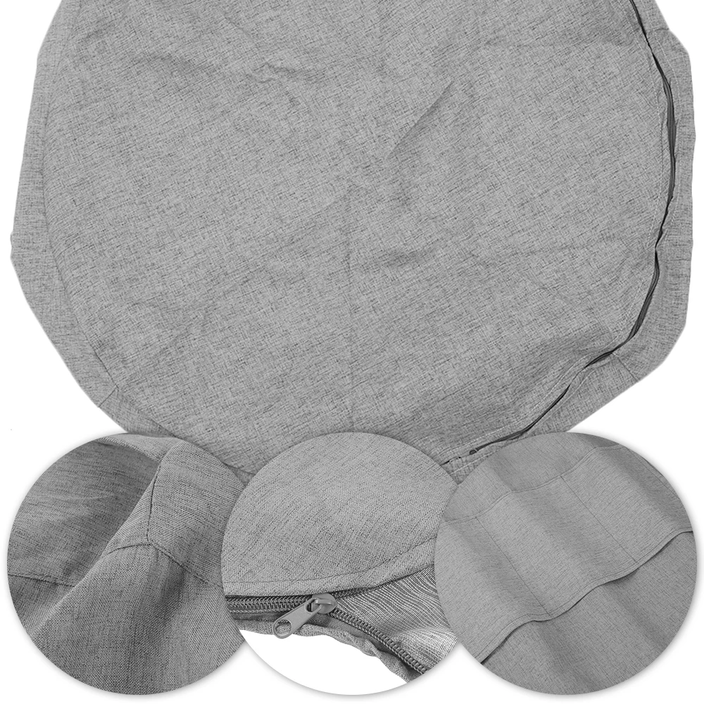 Adults Children Bean Bag Cover Large Lazy Sofa Chair Cover without Filler Cotton Linen Beanbag Chair Seat Ottoman Puff Sac