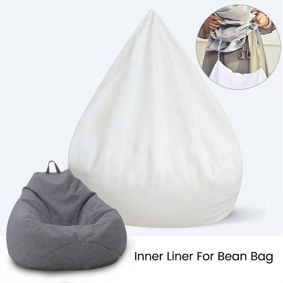 Adults Children Bean Bag Cover Large Lazy Sofa Chair Cover without Filler Cotton Linen Beanbag Chair Seat Ottoman Puff Sac