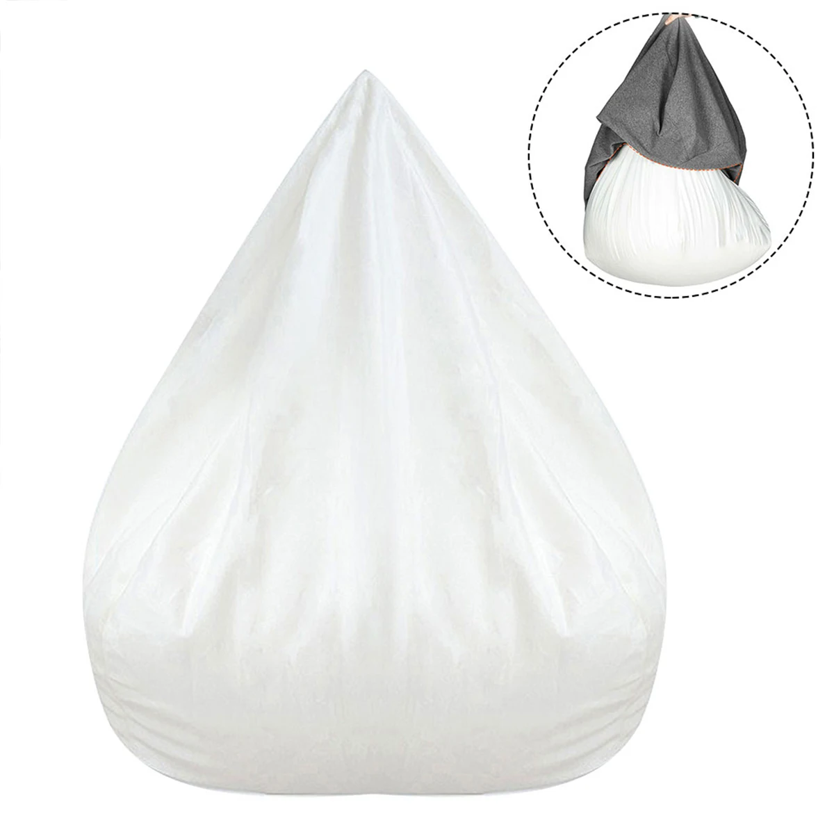 Adults Children Bean Bag Cover Large Lazy Sofa Chair Cover without Filler Cotton Linen Beanbag Chair Seat Ottoman Puff Sac