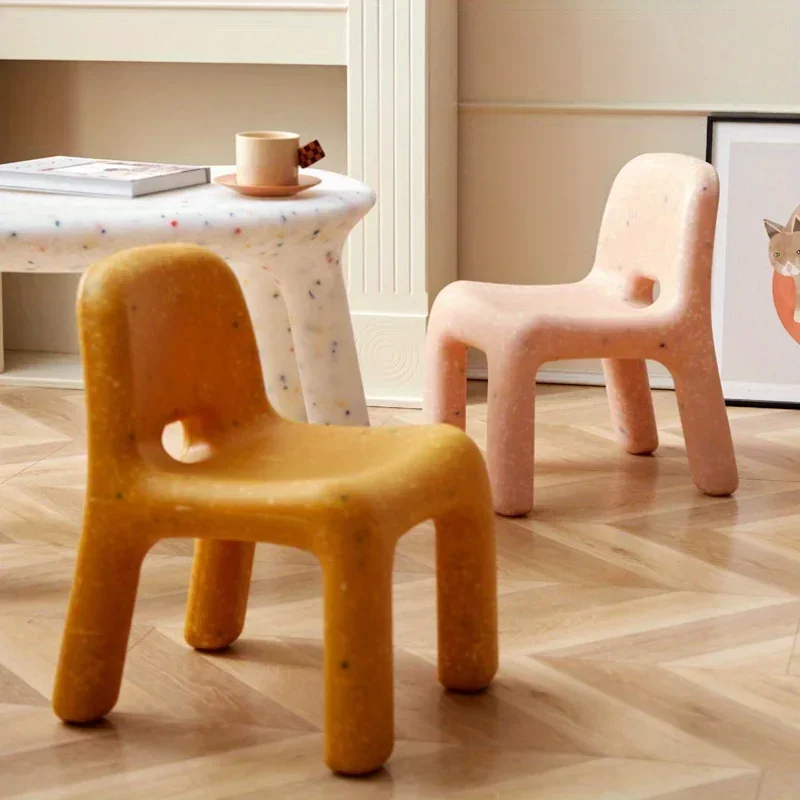 Nordic Style Plastic Chair with Backrest, Stylish Chair for Bedroom Living Room Dormitory & Entertainment Room